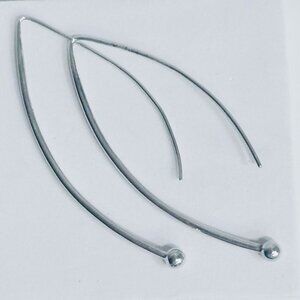 Vintage Silpada Sterling Silver 925 Stamp Balancing Act Threader Dangle Earrings